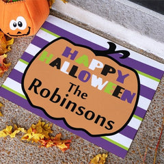 Personalized Happy Halloween Pumpkin Doormat