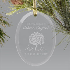 In Loving Memory Glass Personalized Ornament