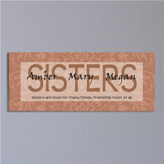 Sisters Are Loved... Wall Canvas