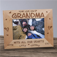 All Our Hearts Personalized Wood Picture Frame
