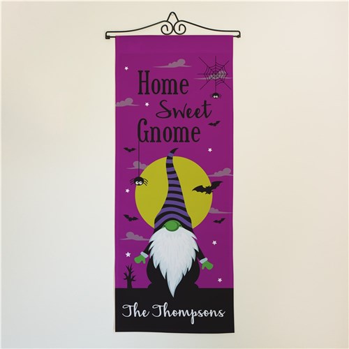 Personalized Home Sweet Gnome Wall Flag