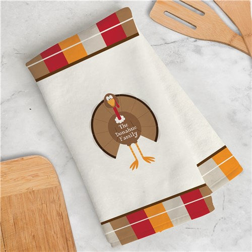Personalized Turkey Welcome Dish Towel