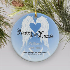 Forever In Our Hearts Ceramic Personalized Memorial Ornament