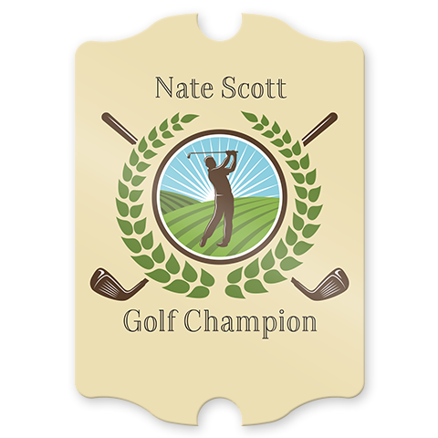 Personalized Golf Champion Pub Sign
