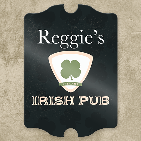 Irish Pub Escutcheon Personalized Pub Sign