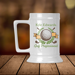 Golf Professional Personalized Beer Stein
