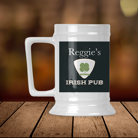 Irish Pub Escutcheon Personalized Beer Stein