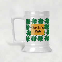 Lucky Clover Personalized Pub Stein