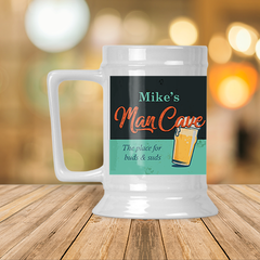 Personalized Man Cave Beer Stein