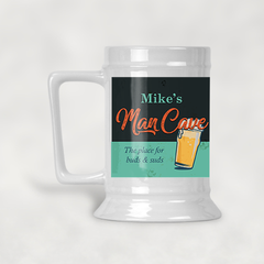 Personalized Man Cave Beer Stein