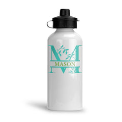 Savvy Custom Gifts Vine Leaf Monogrammed Water Bottle