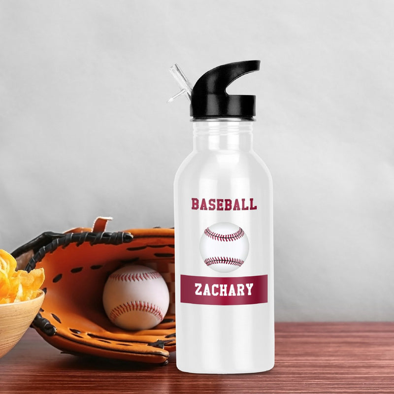 Savvy Custom Gifts Personalized Baseball Fan Water Bottle