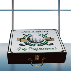 Personalized Rosewood Finished Executive Golf Gift Set