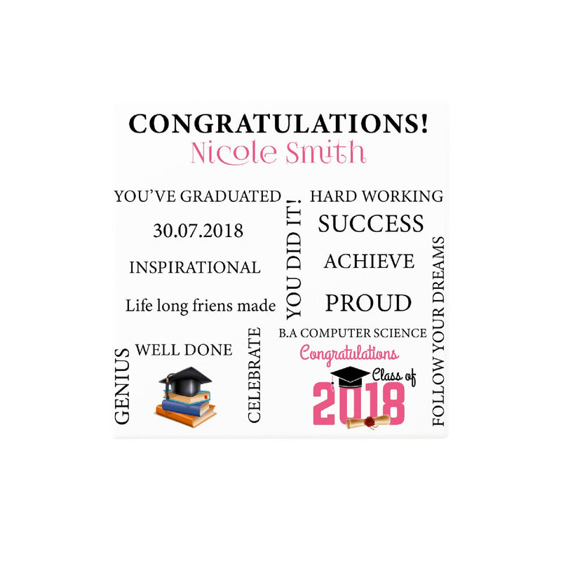 Savvy Custom Gifts Congratulations On Your Graduation Personalized Canvas Print