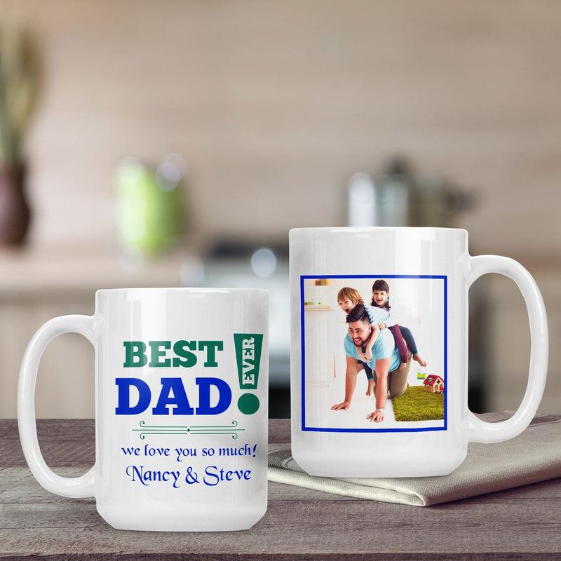 Savvy Custom Gifts Best Dad Ever Personalized 15 Oz Mug