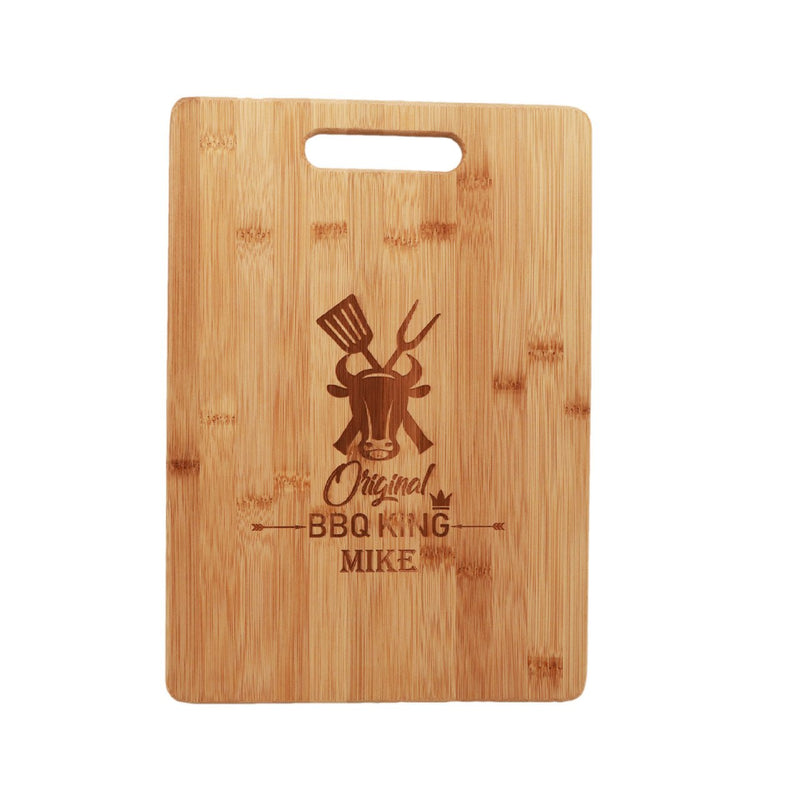 Savvy Custom Gifts BBQ King Personalized Bamboo Cutting Board