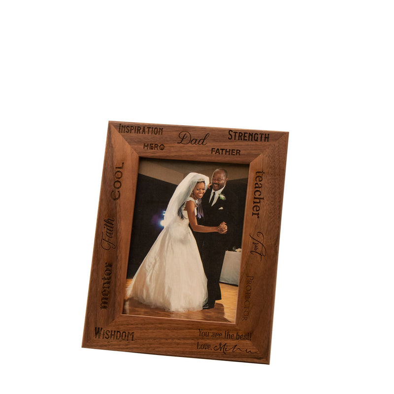 Personalized "Dad You Are The Best" Genuine Walnut Picture Frame