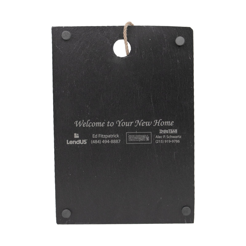 Personalized "Home Sweet Home" With Family Monogram Slate Cutting Board