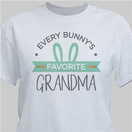 Personalized Every Bunny's Favorite Grandma T-Shirt (M)