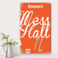 Family Mess Hall Personalized Canvas Print