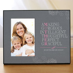 Mother Printed Frame - Gray