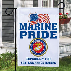 Military Pride Personalized Garden Flag