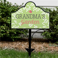 Personalized Grandma's Garden Magnetic Sign - Green