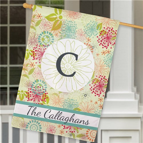 Personalized Modern Spring House Flag-One Sided Flag