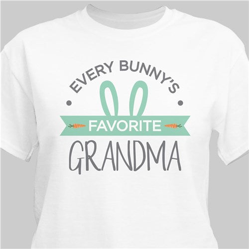 Personalized Every Bunny's Favorite Grandma T-Shirt (L)