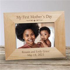 Personalized My First Mother's Day Wood Frame